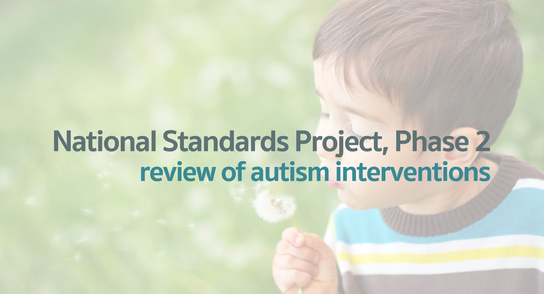 National Standards Project, Phase 2 review of autism interventions